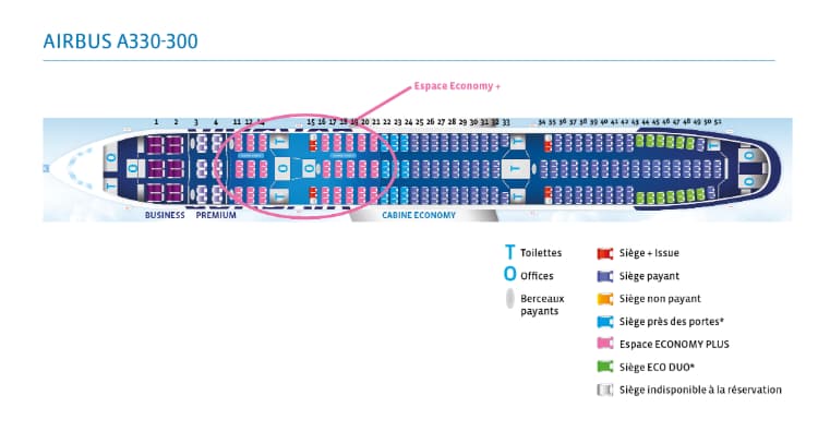 Plan de cabine A330-300 (F-HSKY et F-HZEN) Plan de cabine A330-300 (F-HSKY et F-HZEN)
