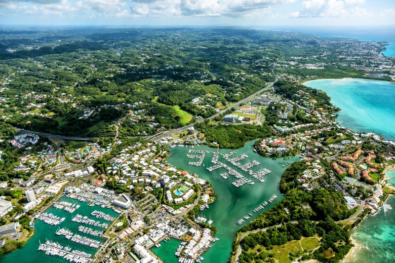 en arrivant en guadeloupe